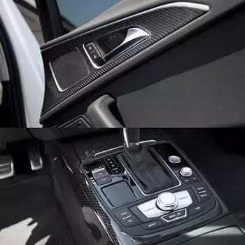 12 x60 Автомобиль 5D блестящая глянцевая черная карбоновая виниловая наклейка-наклейка чёрный