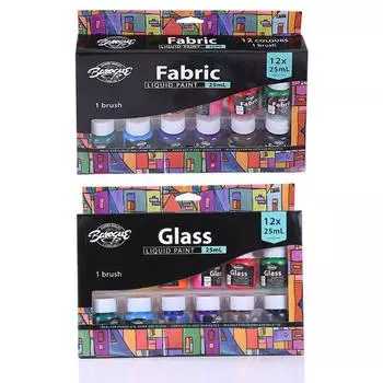 12 x 25 мл густые насыщенные пигменты стеклянные краски набор для рисования холст ремесла