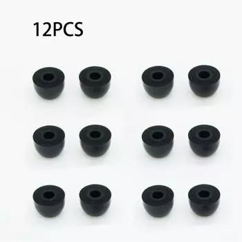 12 x Черные амбушюры из пены с эффектом памяти для наушников 5,5 мм