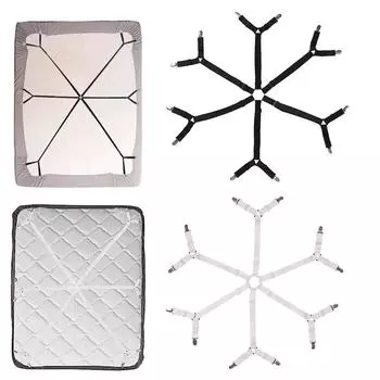 12 зажимов, регулируемый эластичный держатель для простыни, зажимы для матраса, застежки, чехлы, одеяла, нескользящие фиксирующие ремни, захваты