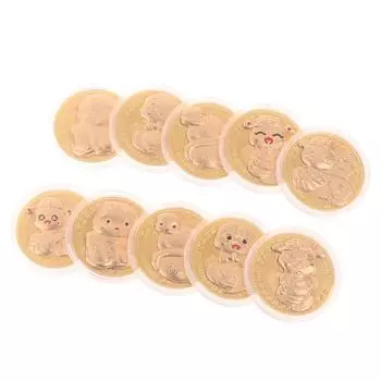 12 животных Год Змеи коллекционная монета счастливый талисман Змея памятные сувениры для украшения дома на год