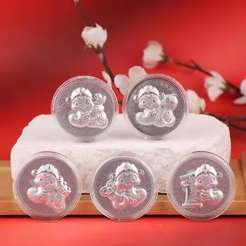 12 животных Год Змеи коллекционная монета счастливый талисман Змея памятные сувениры для украшения дома на год as the picture