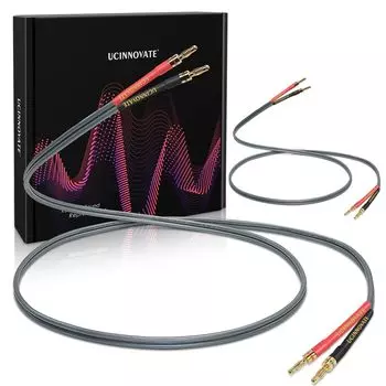 12AWG 4 м высококачественный HiFi OFC акустический кабель с банановым штекером, 2 шт. 1 пара холодносварных бескислородных медных акустических проводов с 4-миллиметровым позолоченным бананом
