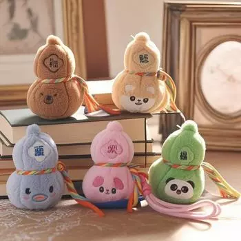 12cm 1Pcs Cute and Cute Fulu Gourd Pendant Plush Toy Doll Cartoon Bag Pendant Keychain Doll Doll