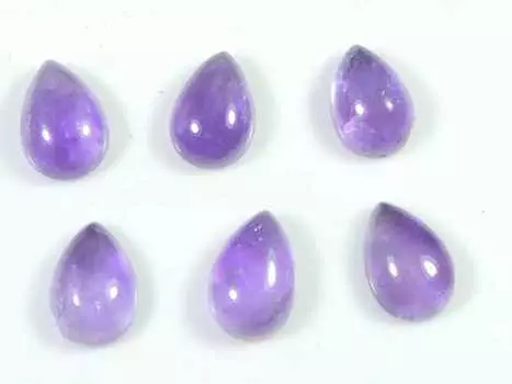 12Cts. Натуральный аметист грушевидный кристалл кабошон драгоценный камень 06 шт. лот 07X10MM RQ-1795