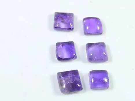 12Cts. Натуральный аметист восьмиугольный кристалл кабошон драгоценный камень 06 шт. лот 8X8MM RQ-1831