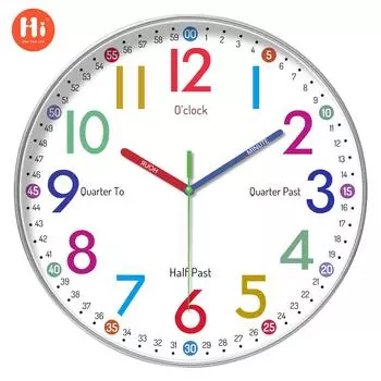 12Inch 30cm Fun Children s Silent Wall Clock Home Living Room Bedroom Clock Decorative Clock
