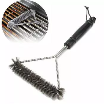 12inch Stainless Steel Cleaning Brush Barbecue Brush Manual Barbecue Rack Cleaning Brush Home Barbecue Rack Cleaning Tool CHINA