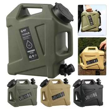 12L Camping Water Container BPA Free Water Storage Container Portable Large Capacity Outdoor Hiking Accessories армия зеленый