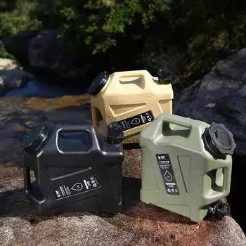 12L Camping Water Container No Leakage Emergency Water Can Portable Large Capacity Outdoor Hiking Accessories армия зеленый