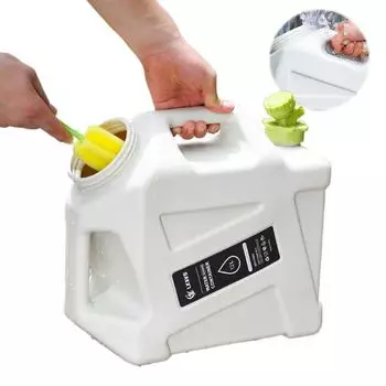 12L Water Storage Container Leak-Proof Drinking Water Bucket Large Capacity Water Dispenser Carrier for Vehicle Car Camping