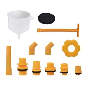 12Pc Automotive Coolant Filling Funnel Spout Set Ensures No Spills During Refills with ABS Plastic for Various Vehicles