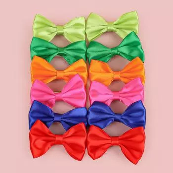 12pcs 2.3inch Hair Bows with Clips Baby Girls Hair Clips Satin Bows Hairpins Barrettes for Baby Turban Infant Hair Accessories