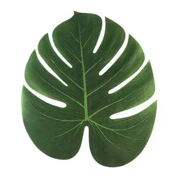 12Pcs Artificial Tropical Palm Leaves for Hawaiian Luau Theme Party Decorations Home Garden Decoration зелёный