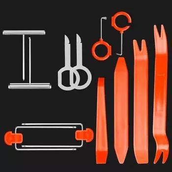 12Pcs Auto Trim Removal Tool Car Panel Door Audio Removal Tool Kit Auto Clip Pliers Fastener Remover Bag
