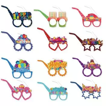 12Pcs Birthday Party Paper Glasses Party Funny Dress Up Glasses Children S Birthday Party Decoration