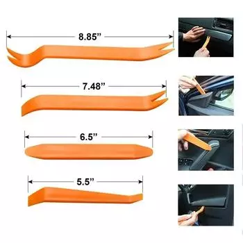 12pcs Car Hand Tool Car Audio Disassembly Tool Plastic Pry Bar Door Panel Disassembly Pry Panel Interior Clip Rocker Crowbar