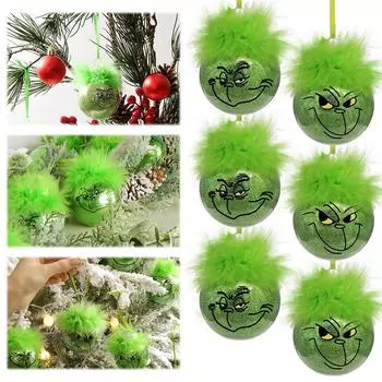 12pcs Christmas Green Glitter Balls Christmas Balls Ornaments Tree Decorations Christmas Tree Ornaments Decor for Tree Fireplace