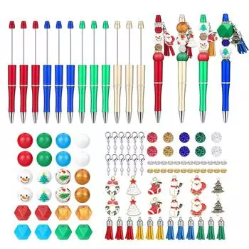 12PCS Colored Christmas Ballpoint Pens Cartoon Retractable Rollerball Pen set Gifts School Office Journal Supplies