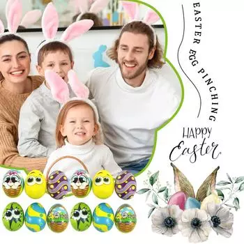 12pcs Easter Eggs, Easter Egg Decompression Toys Easter Decoration For Boys And Girls Easter Basket Filler Party Gifts Easter Egg Hunting One Size