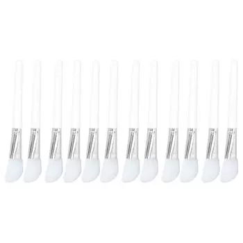 12pcs Face Mask Brush Silicone Facial Mud Mask Applicator DIY Cosmetic Tools White