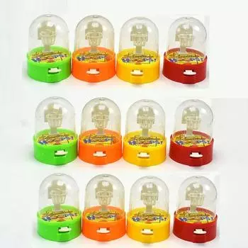 12 шт. Машина для стрельбы пальцами, настольная игровая игрушка, мини-баскетбольное кольцо, настольная баскетбольная игра, ручная баскетбольная игра 12PCS разноцветный