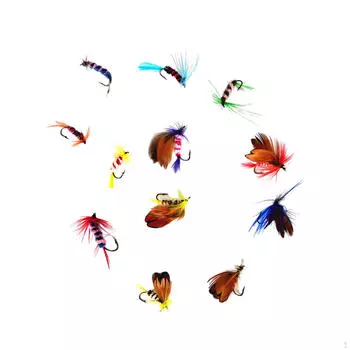 12Pcs Fly Fishing Lures Kit Random Color Topwater Baits Bass Poppers for