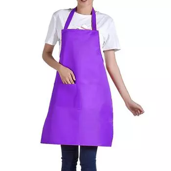 12 шт. Полиэстеровый женский фартук с карманами, удобный и стильный, кухонный, быстросохнущий чёрный