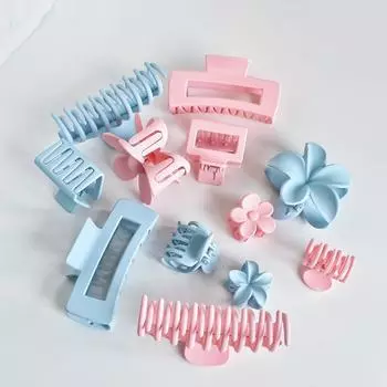 12PCS/SET Ladies Matte various non-slip large medium small hair claw to meet the needs of various hair gifts Size fits all
