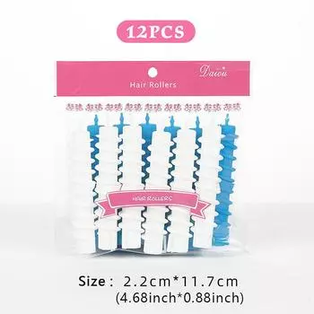 12Pcs Set Multi Hair Perm Rods Long Short Spiral Hair Curler Roller Hair Perm Rods Cold Perm Bar Hairdressing Styling Tool