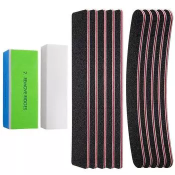 12Pcs Set Nail Art File Buffer Sponge Block Шлифовка полировки Маникюр Педикюр