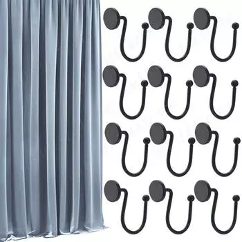 12Pcs Shower Curtain Hooks Rust Proof Shower Curtain Rings Metal Smooth Glide Shower Hooks for Shower Curtain Liner золотой