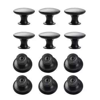 12Pcs Stainless Steel Dressers Knob Kitchen Cabinet Door Handle Wardrobe Pulls Round Drawer Knob Furniture Hardware