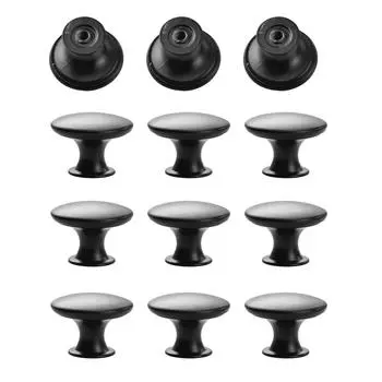 12Pcs Stainless Steel Dressers Knob Kitchen Cabinet Door Handle Wardrobe Pulls Round Drawer Knob Furniture Hardware