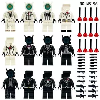 12pcs Suit Surveillance Man Soldier Building Block Toy