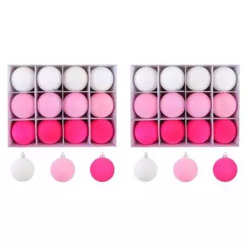 12шт 2.4 дюйма Рождественские шары бархатные декоративные шары елочные украшения(В)