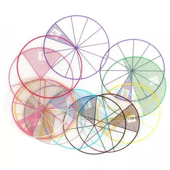 12шт фишек обучающие образовательные круги игрушка пронумерованная математика 12pcs