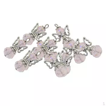 12шт подвески в виде ангела граненые бусины браслет-распорка поделки изготовление фурнитуры light green