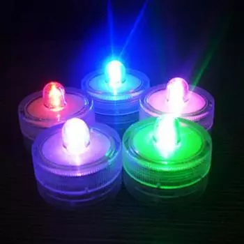 12шт погружные водонепроницаемые чайные свечи свадебные светодиодные лампы на батарейках синий