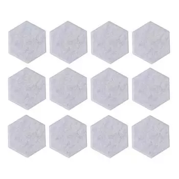 12шт шестигранные акустические панели высокой плотности звукопоглощающие панели звукоизоляционные скошенные края стены серебряный серый