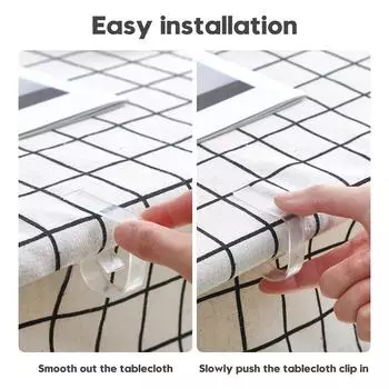 12шт зажим для скатерти нескользящий зажим прозрачный зажим для скатерти невидимый противоскользящий и против морщин фиксирующий зажим
