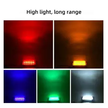 12SMD габаритные фонари для грузовиков, светодиодное освещение, 24 В, водонепроницаемый, автомобильный прицеп, грузовик, фургон, автобус, предупреждающий сигнал безопасности синий