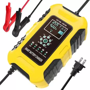 12V10A 24V5A Интеллектуальное зарядное устройство для аккумулятора мотоцикла и автомобиля EU