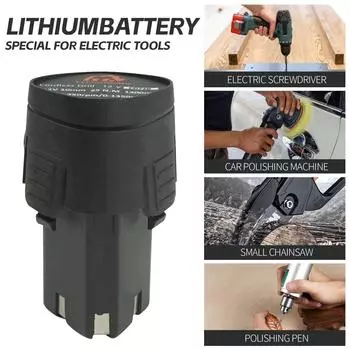 12v1300mah 3C ручная дрель, угловая шлифовальная машина, шуруповерт, электроинструмент, литиевая батарея One Size чёрный