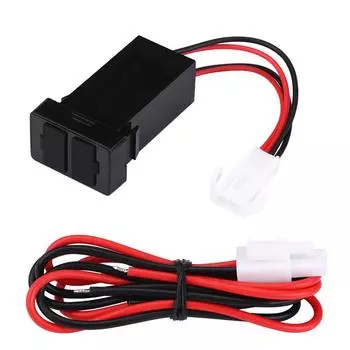 12V24V 2.1A двойной USB порт автомобильное зарядное устройство адаптер питания гнездо для сотового телефона Toyota
