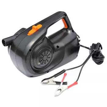 12V 100W Автомобильный насос Электрический надувной воздушный насос для воздуха в бассейне на лодке-каяке чёрный