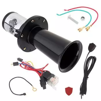 12V 110dB Super Loud OOGA Air Horn Antique Vintage Classic Old Style Complete Kit with Button Wiring Harness Wear-resistant for Car Motorcycle Truck