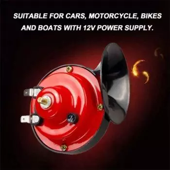 12V 110DB Super Loud Train Horn Waterproof Motorcycle Car Truck SUV Boat Red