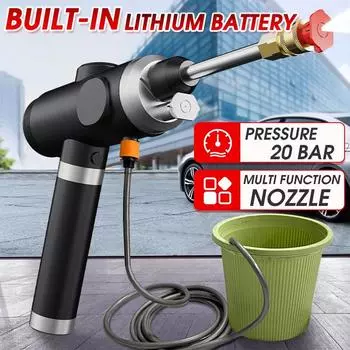 12V 120W Беспроводная мойка высокого давления для автомобиля Электрические распылители воды Пенная насадка Автомойка USB Перезаряжаемый очиститель воды