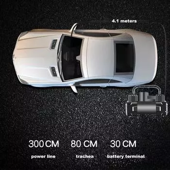 12V 150PSI Electric Tire Inflator Cylinder Heavy Duty Deluxe Portable Metal Air Compressor with LED Light Car Tyre Inflator